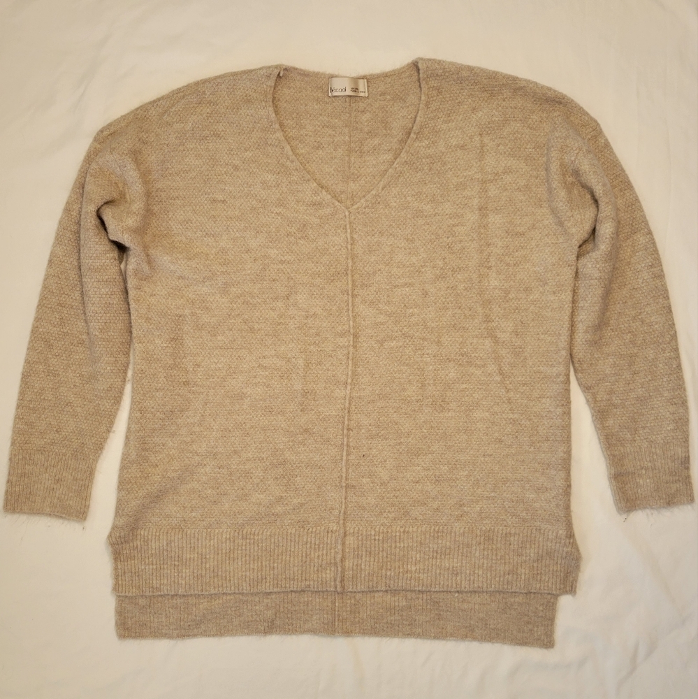 Womens Be Cool Cozy Beige Sweater Size M/L